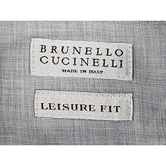 Brunello Cucinelli White Blue Red Check Button-Down Shirt XXXL Leisure Fit - Picture 2 of 12